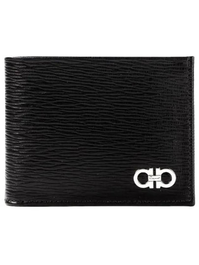 Gancini Half Wallet Black - SALVATORE FERRAGAMO - BALAAN 2