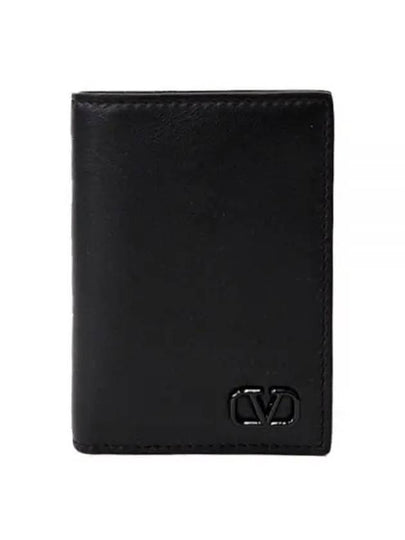 Valentino V Logo Card Wallet Black - VALENTINO - BALAAN 2