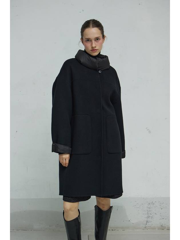 Wool blend textured block coat - LAFEL SORT OF - BALAAN 4