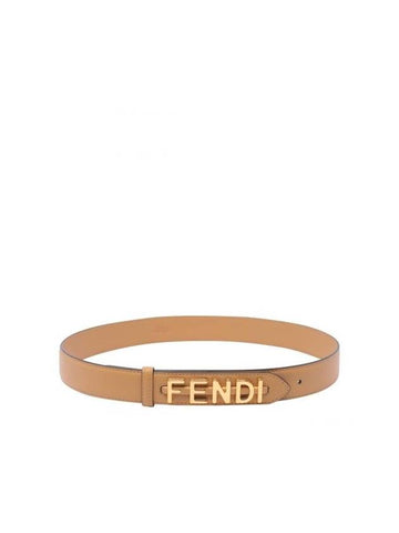 Graphy Leather Belt Beige - FENDI - BALAAN 1