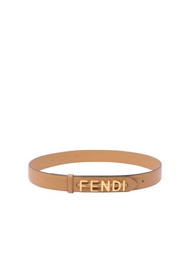 Graphy Leather Belt Beige - FENDI - BALAAN 1