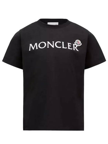 Kids Logo Short Sleeve T Shirt Black 8C00003 89AFV 999 4A 6A - MONCLER - BALAAN 1