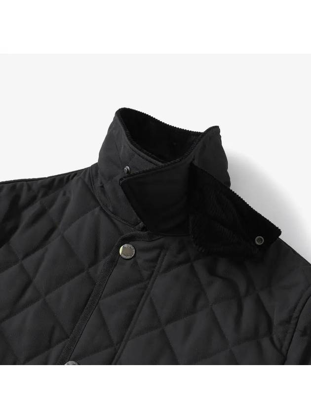 Long Sleeved Quilted Jacket Black - BURBERRY - BALAAN 4