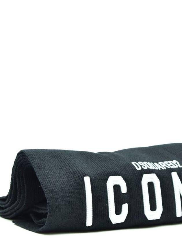 icon logo wool muffler black - DSQUARED2 - BALAAN 3