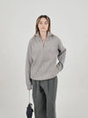 Modal Knit Half Zip up Gray - CHANCE'S NOI - BALAAN 2