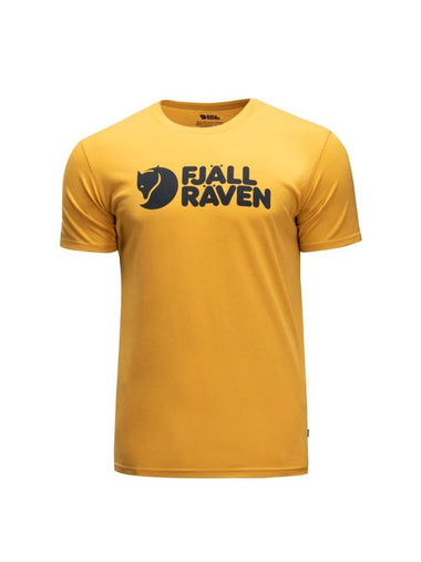 Logo Cotton Short Sleeve T Shirt Ocher - FJALL RAVEN - BALAAN 1