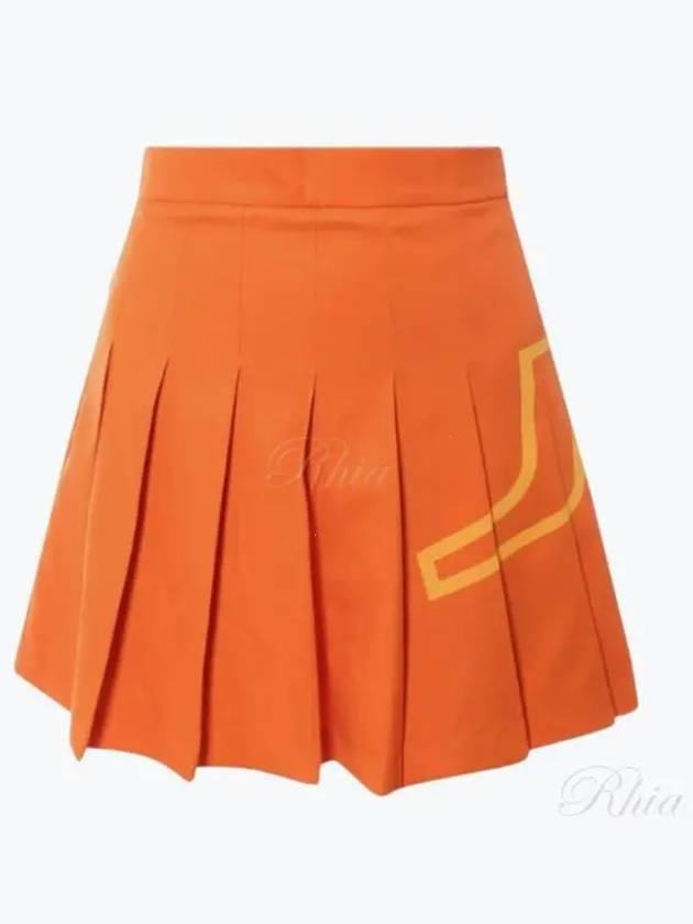 Women's Naomi Pleated Skirt Orange - J.LINDEBERG - BALAAN 2