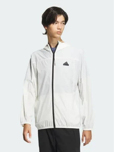 City Escape Lightweight Woven Jacket Men Off White IT3942 693475 - ADIDAS - BALAAN 1