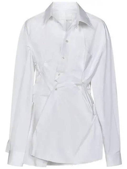 Poplin Drape Shirt White S29DL0213M35014100 - MAISON MARGIELA - BALAAN 1