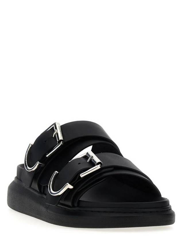 Hybrid Leather Slippers Black - ALEXANDER MCQUEEN - BALAAN 3