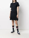 Women's Loopback Cotton Short Sleeve T-Shirt Navy - THOM BROWNE - BALAAN 3