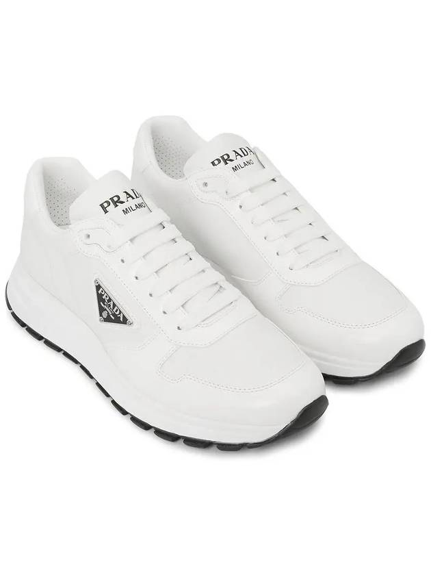 Spazzolato Sneakers White Black 2EE369 3LKI F0964 - PRADA - BALAAN 3