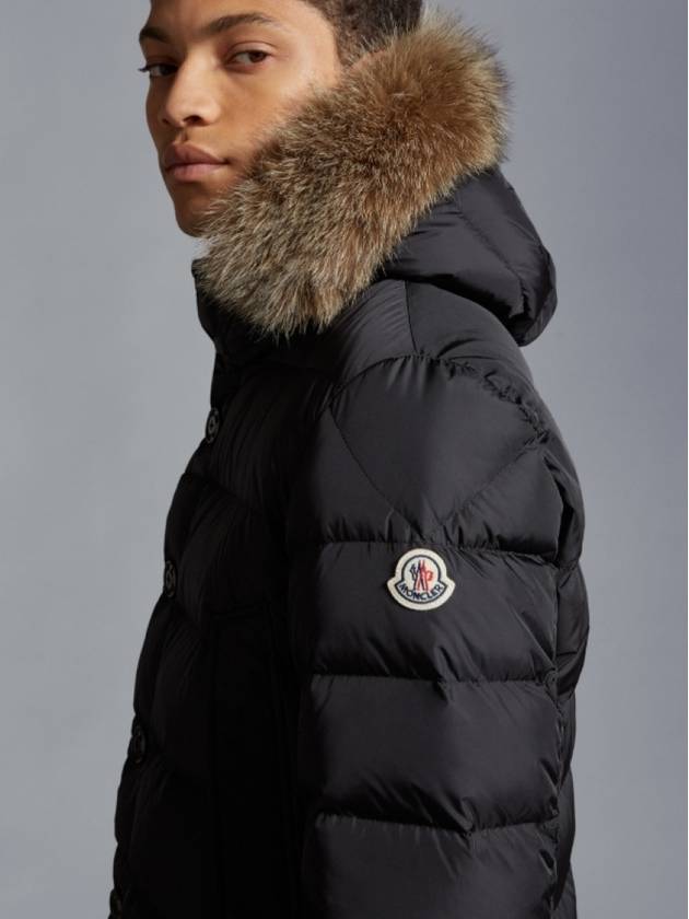 Cluny Long Down Jacket Black - MONCLER - BALAAN 4