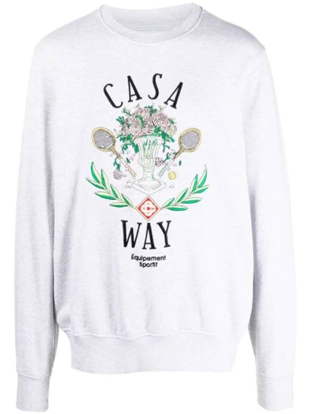 Men's Casa Way Cotton Sweatshirt Grey - CASABLANCA - BALAAN 1