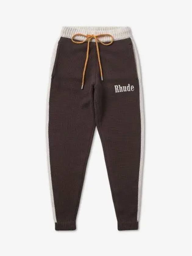 Knit Track Pants Brown White RHFW22PA241731190119 - RHUDE - BALAAN 1