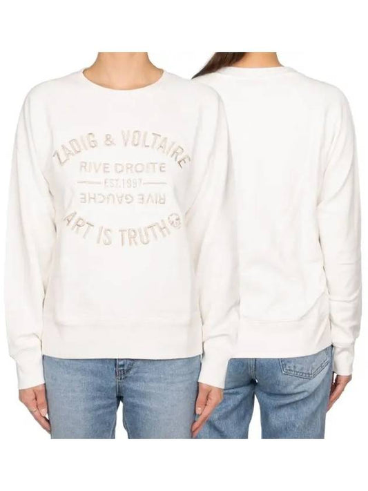 Logo embroidery brushed sweatshirt SKTS7110F - ZADIG & VOLTAIRE - BALAAN 1