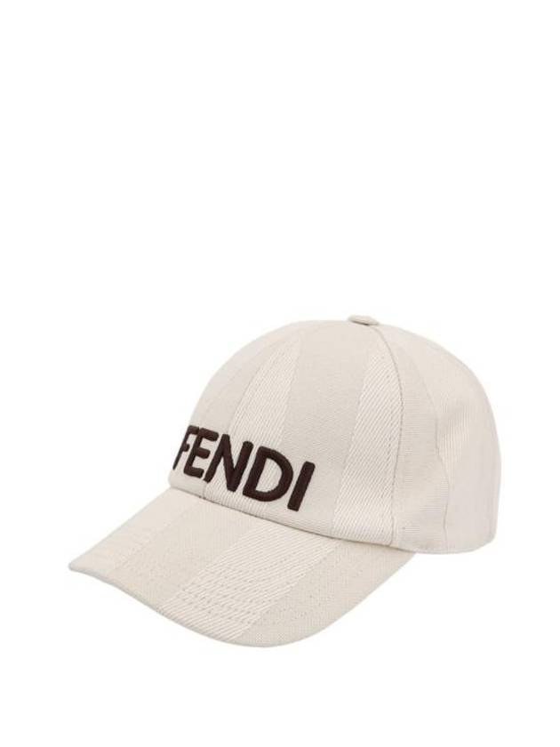 Pequin Canvas Ball Cap Beige - FENDI - BALAAN 3