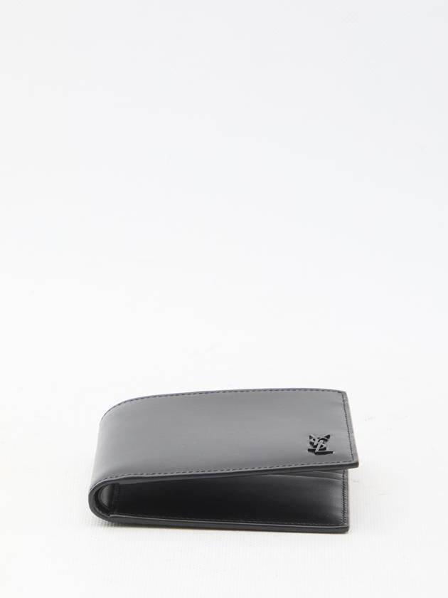 Tiny Cassandre Monogram Half Wallet Black - SAINT LAURENT - BALAAN 4