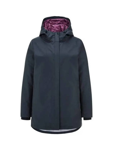 Women s Goose Down Padding Layered Hooded Coat Black 271435 - HERNO - BALAAN 1