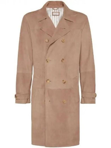 Belted suede double coat 270068 - BRUNELLO CUCINELLI - BALAAN 1