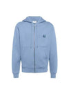 Bold Fox Head Patch Cotton Zip Up Hoodie Blue - MAISON KITSUNE - BALAAN 2