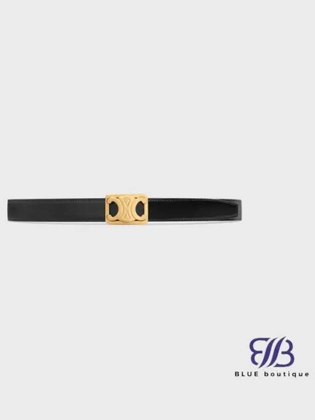 Medium reversible frame Triomphe belt Taurillon natural calfskin black white cotton - CELINE - BALAAN 1