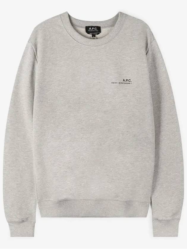 Item Logo Cotton Sweatshirt Grey - A.P.C. - BALAAN 3