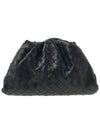 Intrecciato Small Leather Pouch Bag Black - BOTTEGA VENETA - BALAAN 2