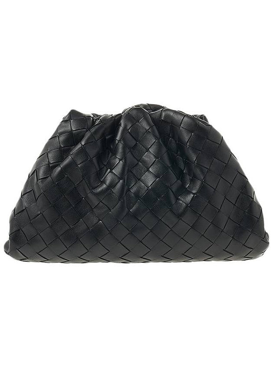 Intrecciato Tin Pouch Bag Black - BOTTEGA VENETA - BALAAN.