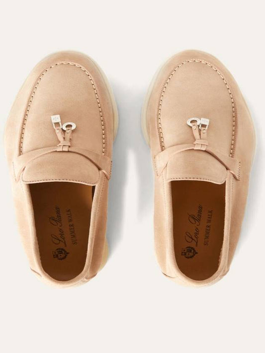 Summer Charms Walk Suede Loafers Pink - LORO PIANA - BALAAN 2