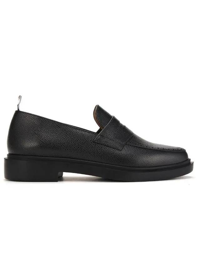 Pebble Grain Rubber Sole Penny Loafer Black - THOM BROWNE - BALAAN 3