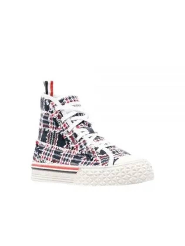 Prince Of Wales Tweed High Top Sneakers - THOM BROWNE - BALAAN 2