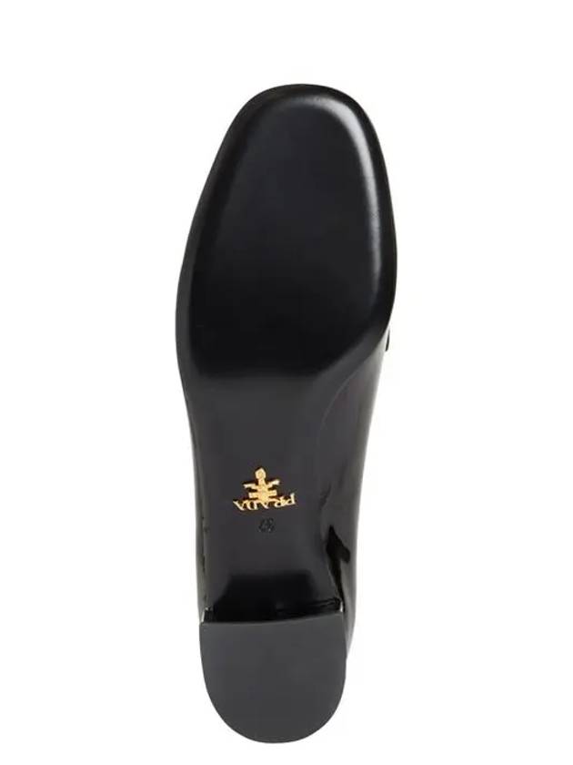 Triangle Logo Patent Leather Loafers Black - PRADA - BALAAN 7