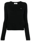 ORB Embroid Logo Knit Top Black - VIVIENNE WESTWOOD - BALAAN 2