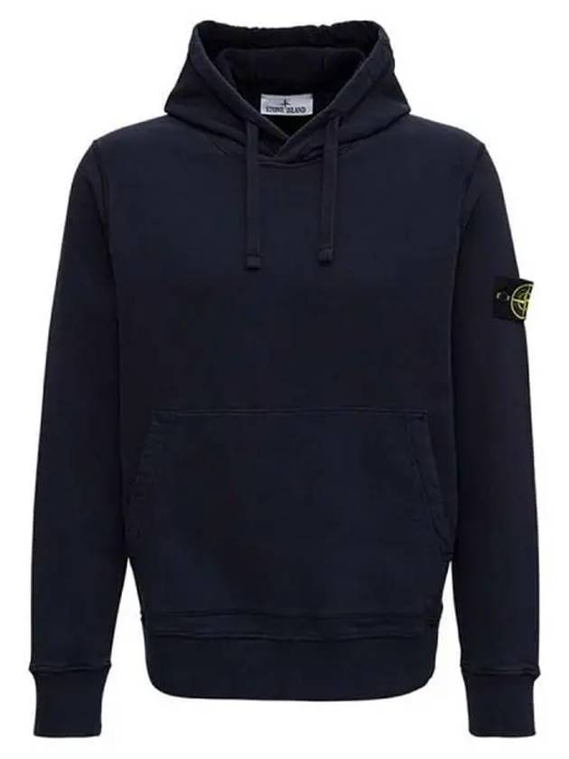 Wappen Patch Brushed Cotton Fleece Hoodie Navy - STONE ISLAND - BALAAN 2