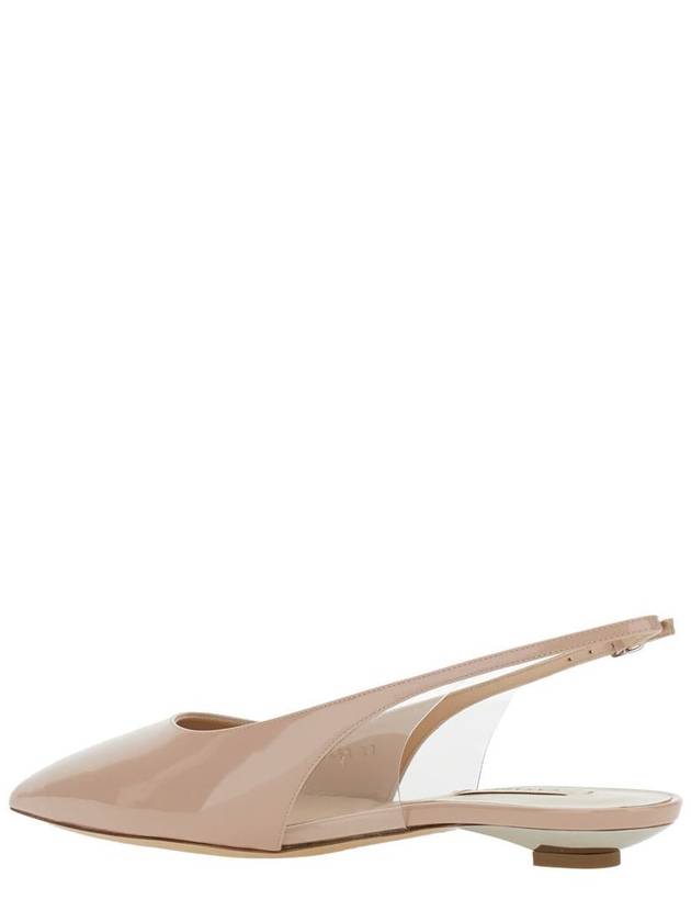 'Miniblade Tiffany' Beige Slingback Ballet Shoes In Patent Leather Woman - CASADEI - BALAAN 3