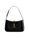 Le 5 a 7 Patent Leather Shoulder Bag Black - SAINT LAURENT - BALAAN 1