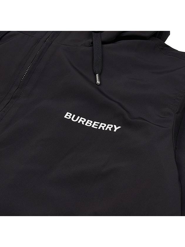 Men's Horseferry Logo Hooded Jacket Black - BURBERRY - BALAAN 10