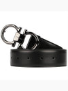 Gancini Reversible Adjustable Calfskin Leather Belt Black - SALVATORE FERRAGAMO - BALAAN 2