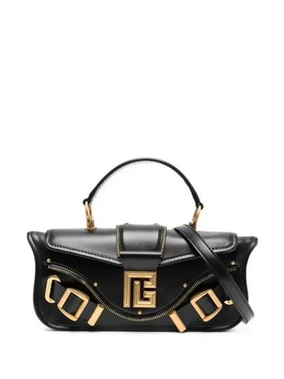 Leather Shoulder Bag Black - BALMAIN - BALAAN 2