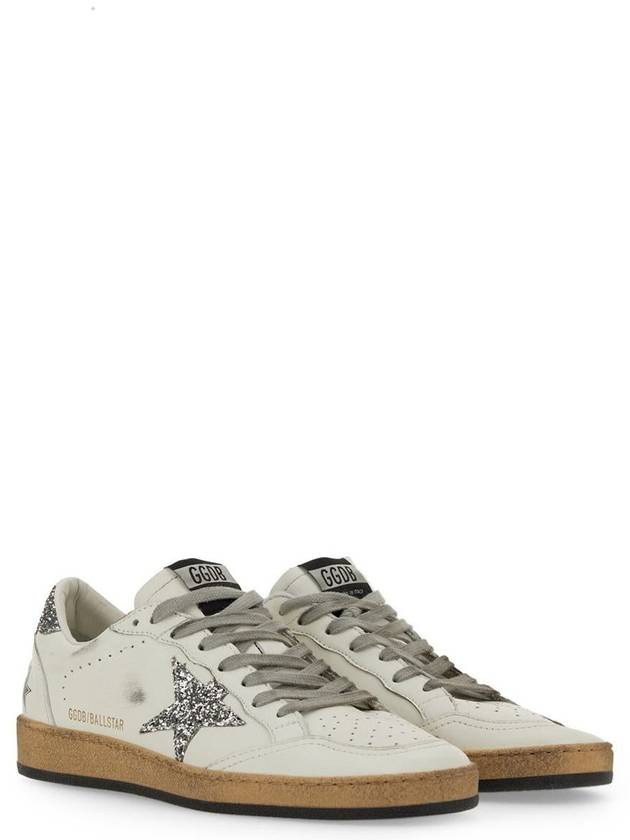 Ball Star Heel Tab Low Sneakers White Silver - GOLDEN GOOSE - BALAAN 7