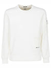 Metropolis Diagonal Fleece Utility Pocket Sweatshirt White - CP COMPANY - BALAAN 2