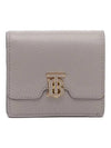 Grainy Leather TB Half Wallet Grey - BURBERRY - BALAAN 2