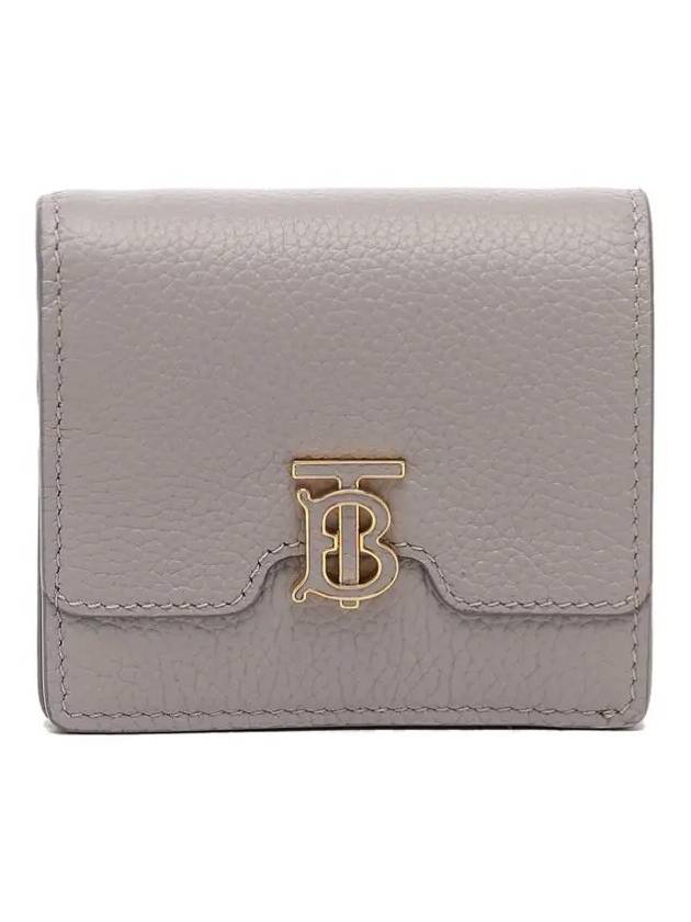 Grainy Leather TB Half Wallet Grey - BURBERRY - BALAAN 2