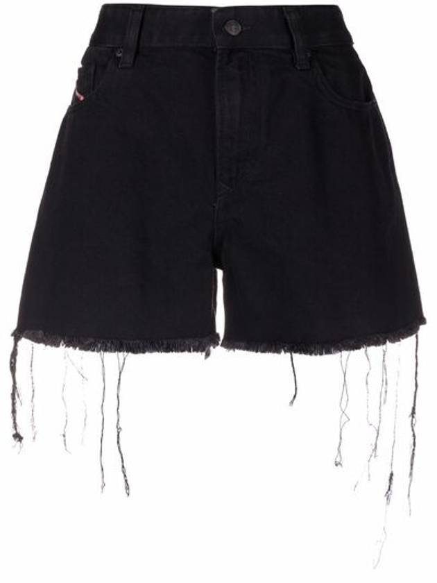 Women's Denim Shorts Black - DIESEL - BALAAN 1