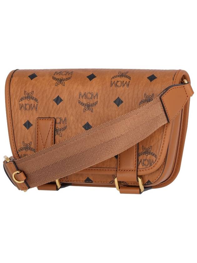 Aren Visetos Messenger Bag Brown - MCM - BALAAN 3