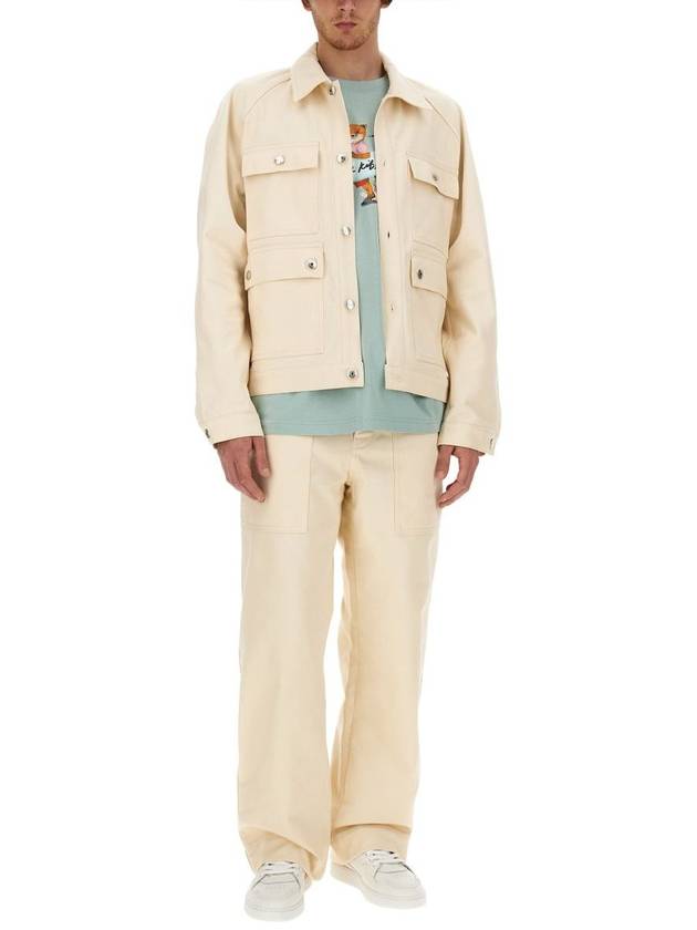 Straight Collar Cotton Shirt Jacket MM02114WW5007 - MAISON KITSUNE - BALAAN 3