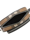 Men's Check Logo Messenger Cross Bag Brown - BURBERRY - BALAAN 7