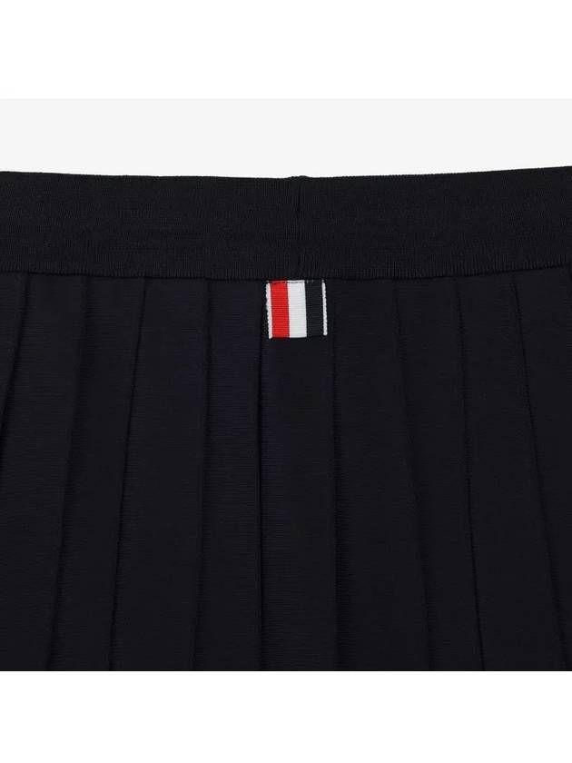 Side Stripe Dropback Mini Pleated Skirt Navy - THOM BROWNE - BALAAN 4