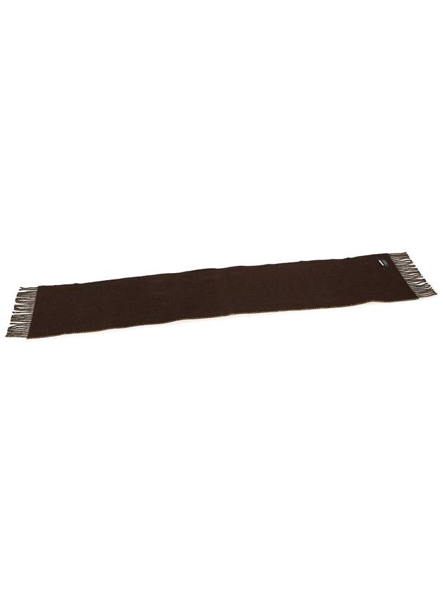 Lecharpe Fringe Logo Virgin Wool Muffler Brown - JACQUEMUS - BALAAN 6